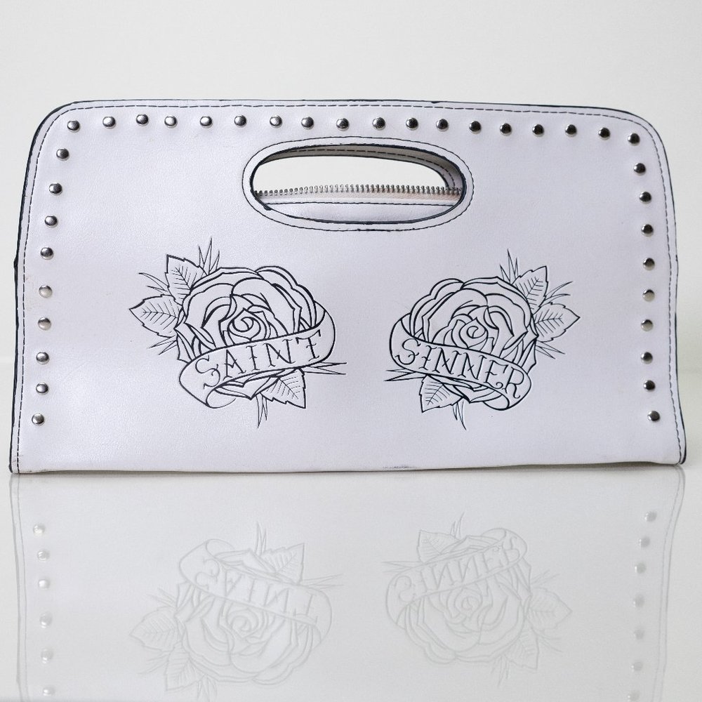 Luxe deVille Clutch / White Clutch / Rockabilly Clutch / Vegas purse